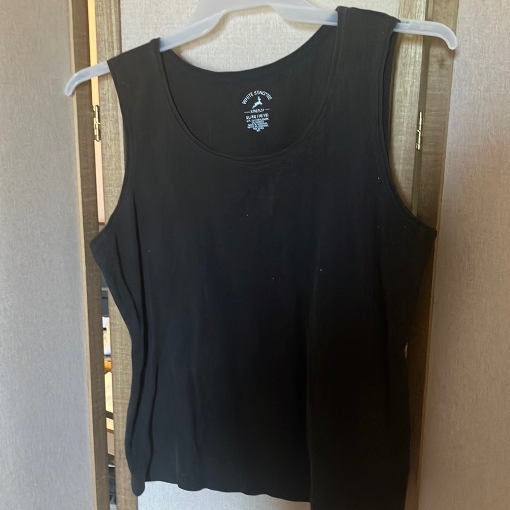 FINAL MARKDOWN Women's white stag Black ribbed Tank Top xl